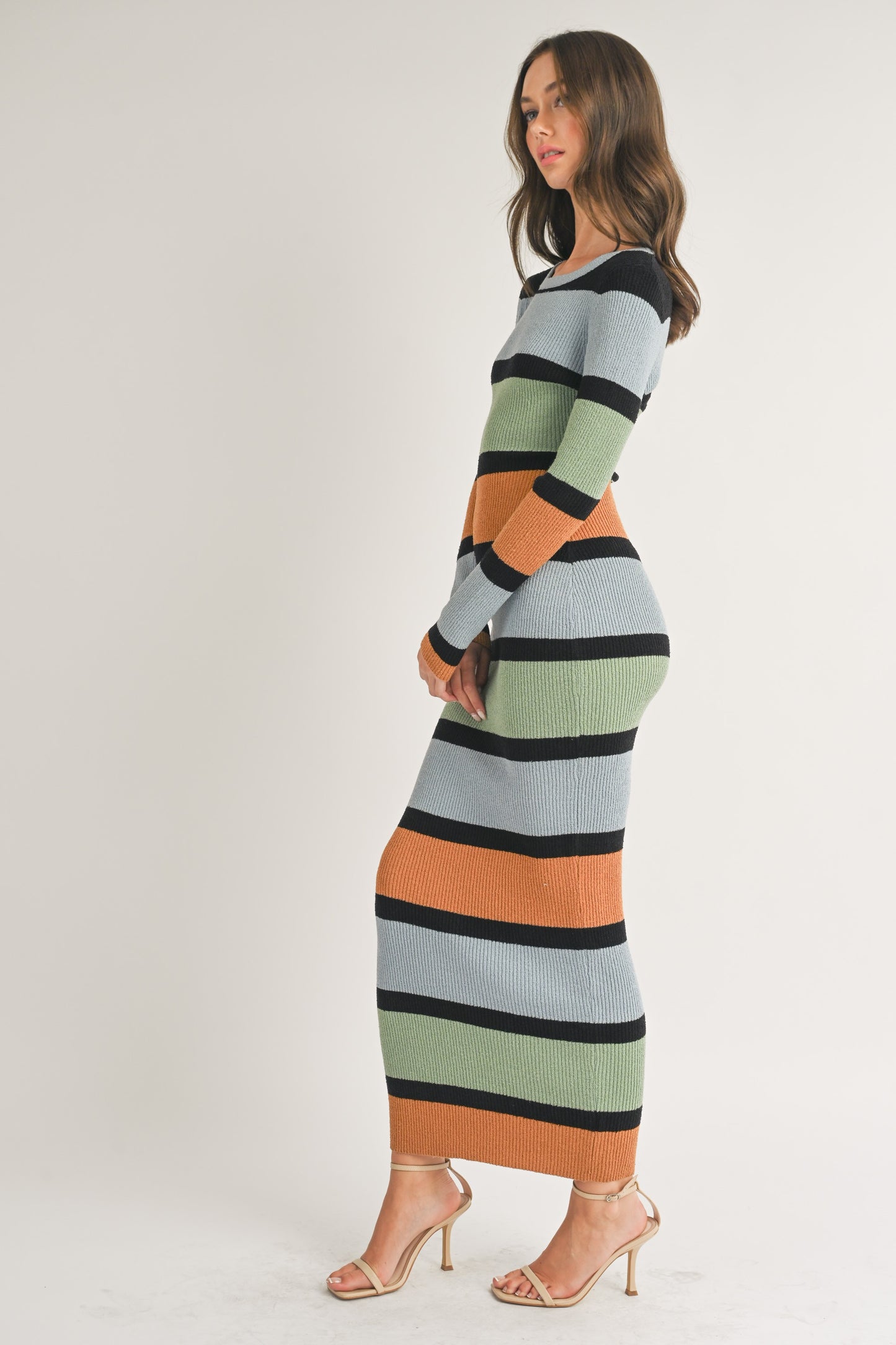 Vestido Striped Color Block