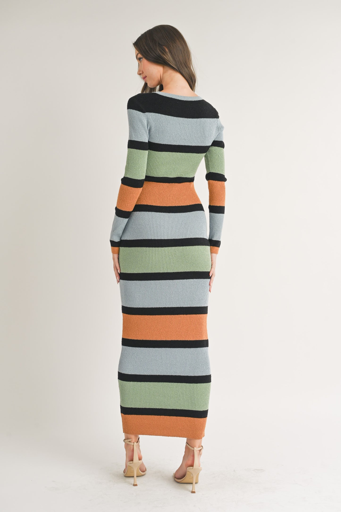 Vestido Striped Color Block