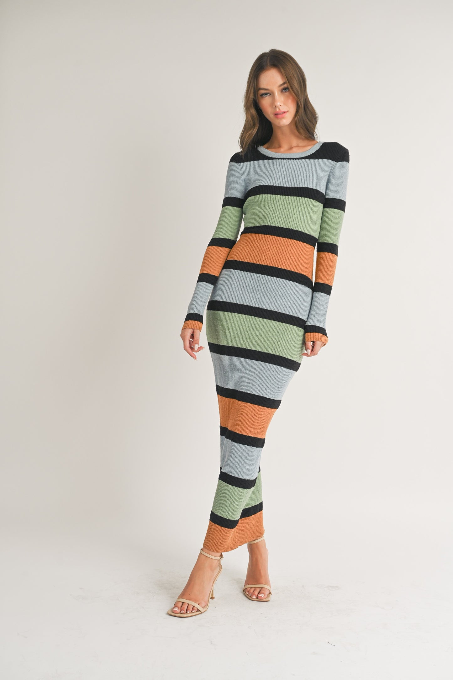 Vestido Striped Color Block