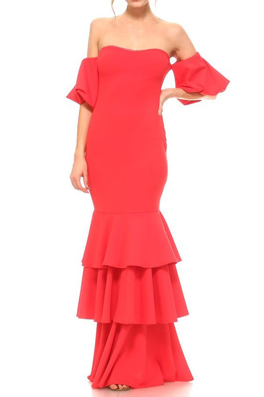 Off Shoulder Maxi Dress